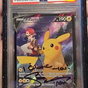 2022 POKEMON SWORD & SHIELD LOST ORIGIN #TG16 FULL ART/PIKACHU V PSA 10 auto